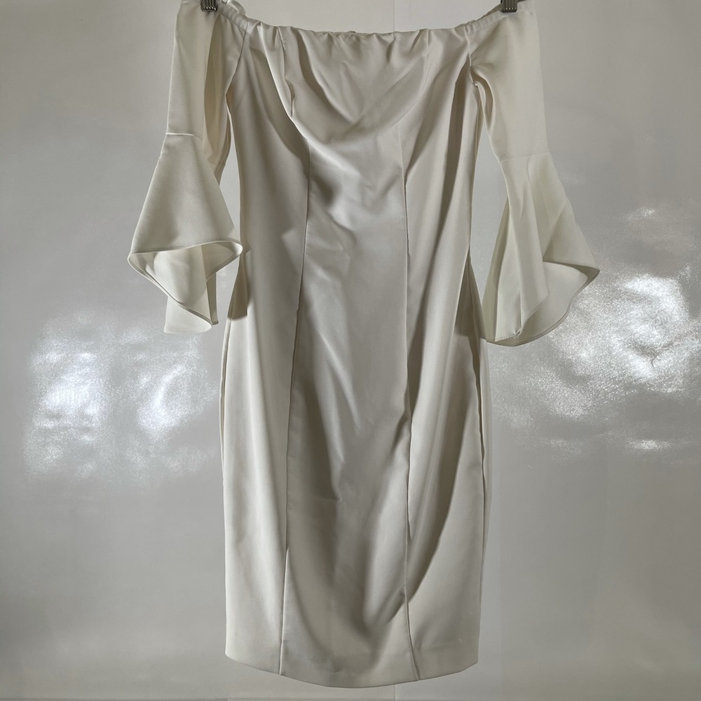 Bebe Bell Sleeve White Dress Size 00